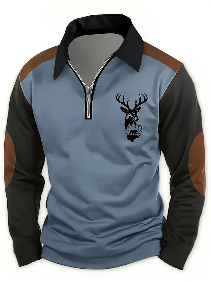 Quarron™ | Casual Half Zip Polo Shirt