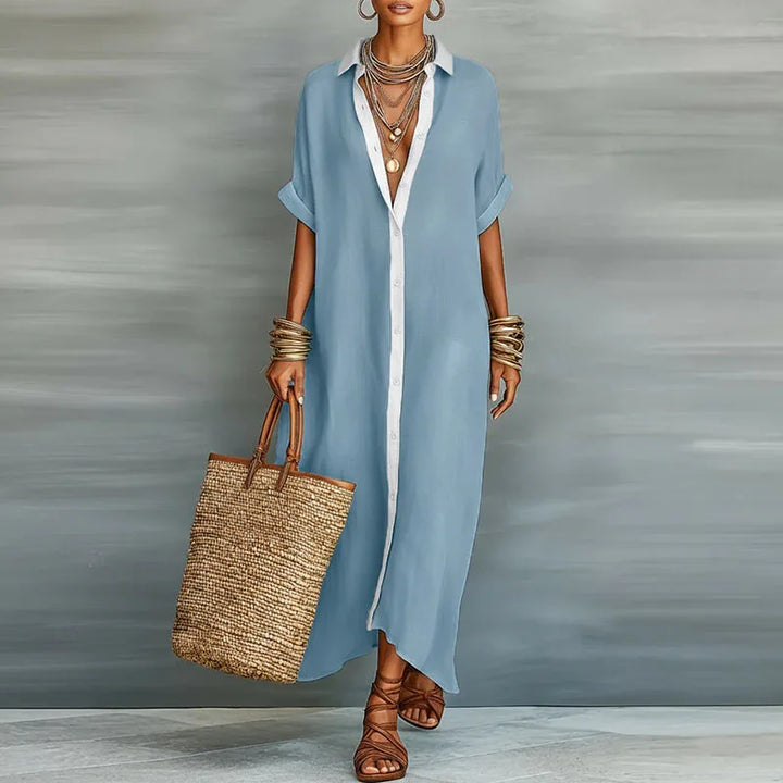 Anastasia™  | Long shirt dress with buttons