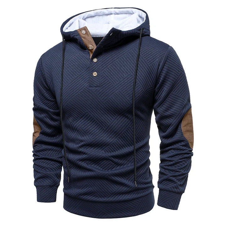 Westor™ | Textured Hooded Henley Pullover