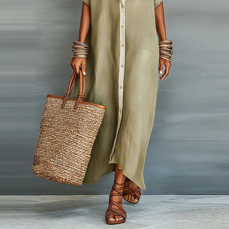 Anastasia™  | Long shirt dress with buttons