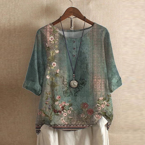 Dakota™ | Retro Printed Blouse