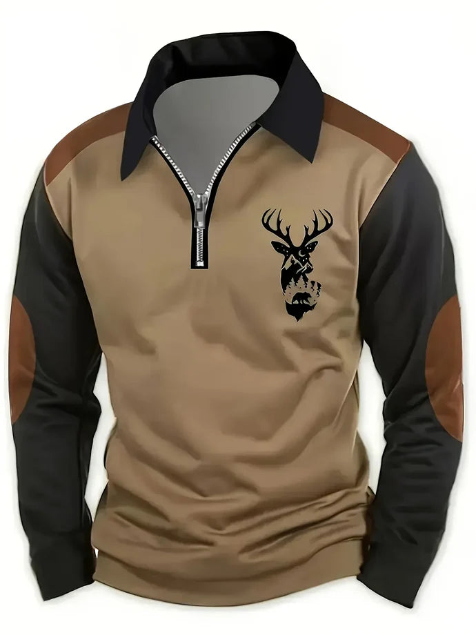 Quarron™ | Casual Half Zip Polo Shirt