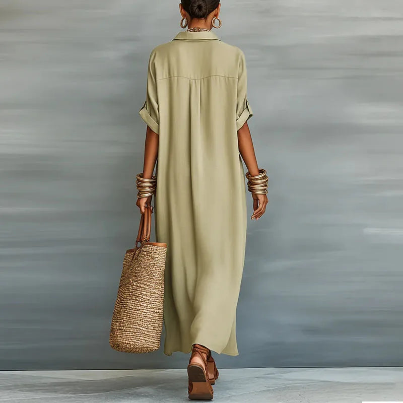 Anastasia™  | Long shirt dress with buttons