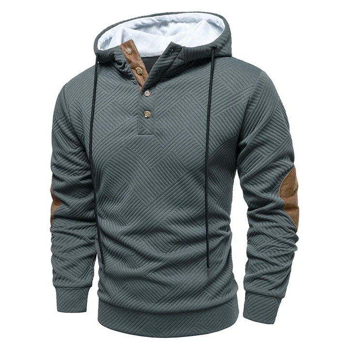Westor™ | Textured Hooded Henley Pullover