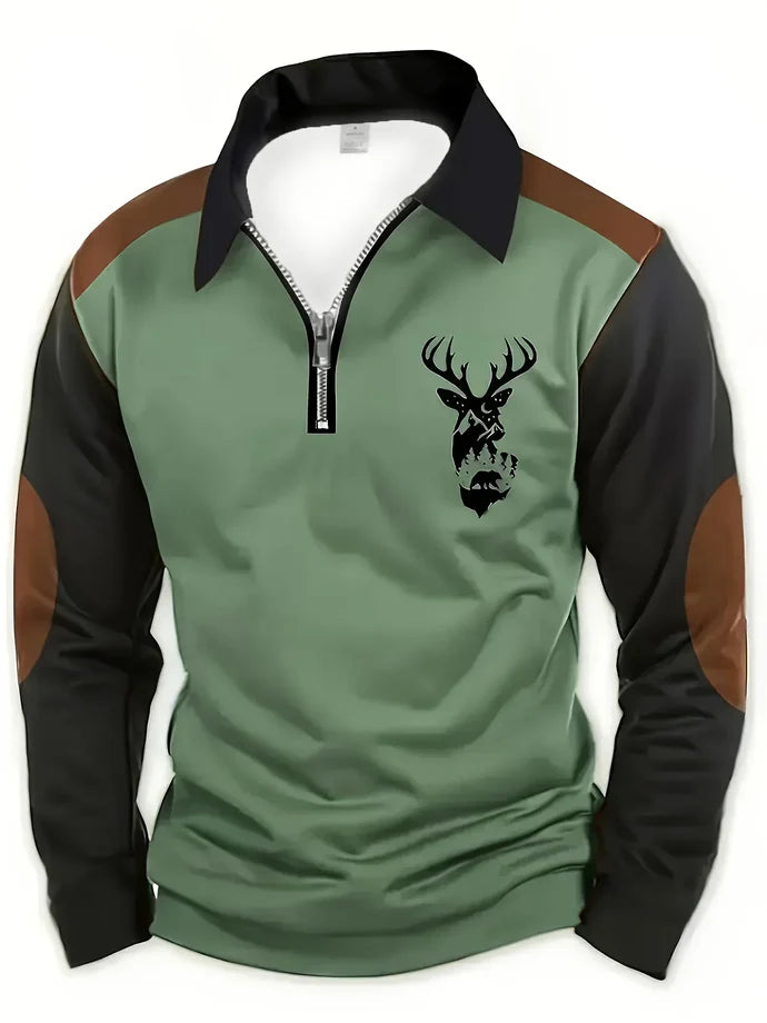 Quarron™ | Casual Half Zip Polo Shirt
