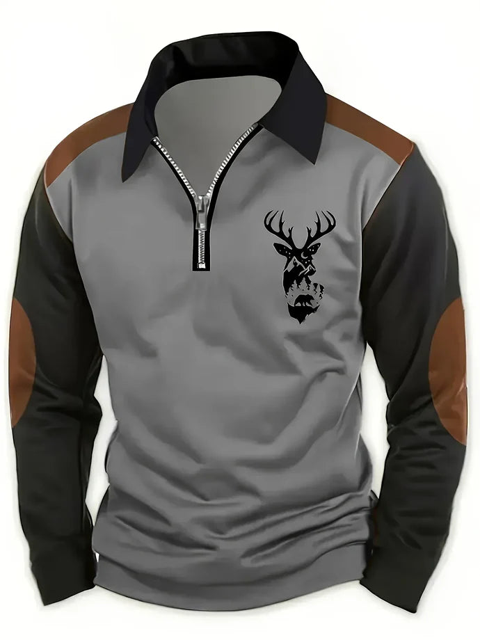 Quarron™ | Casual Half Zip Polo Shirt