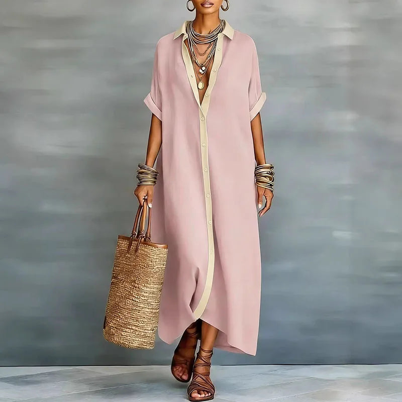 Anastasia™  | Long shirt dress with buttons