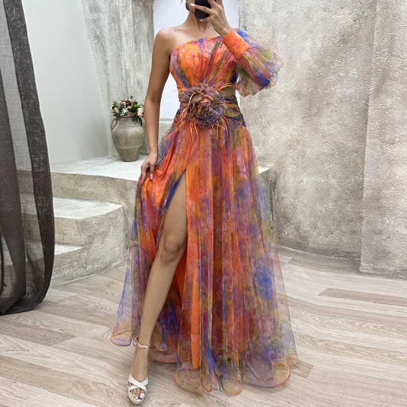 MAUREEN | FLOWY MULTICOLOR DRESS