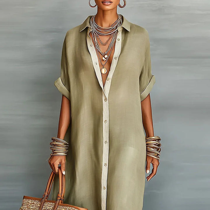 Anastasia™  | Long shirt dress with buttons