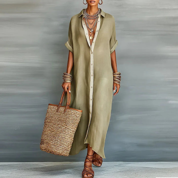 Anastasia™  | Long shirt dress with buttons