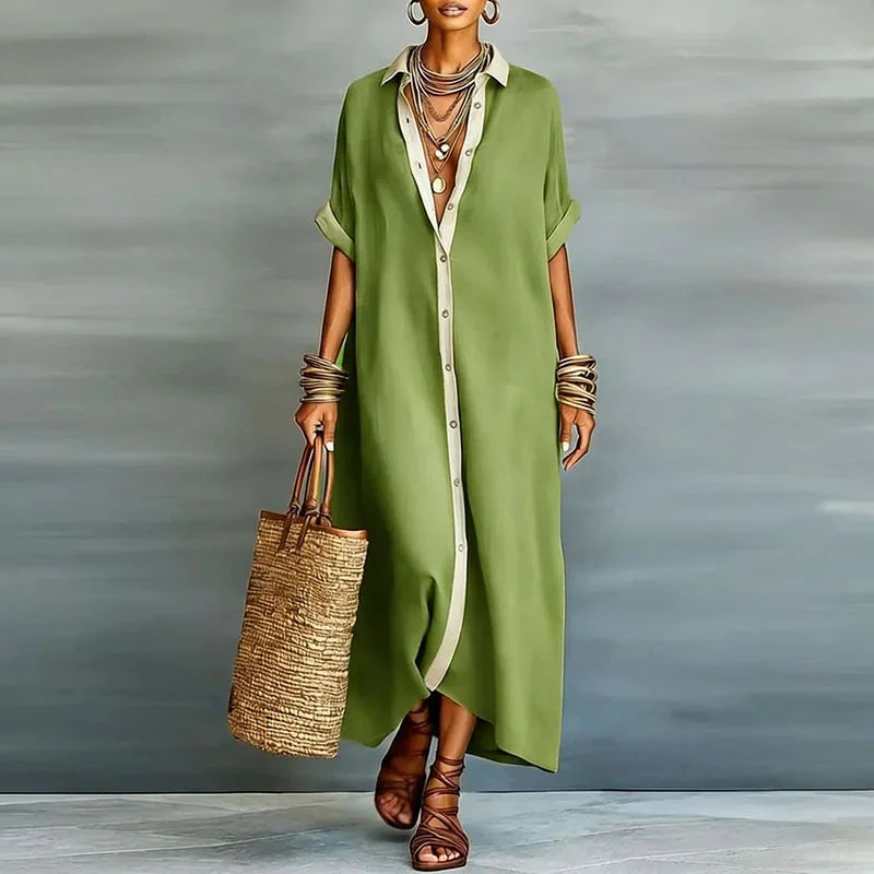 Anastasia™  | Long shirt dress with buttons
