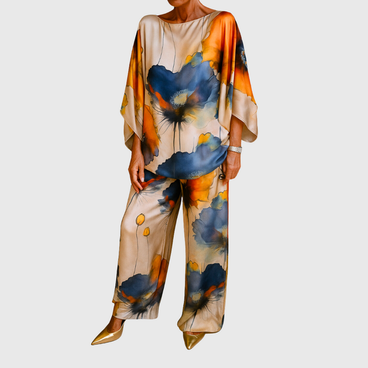 Maelora™ | Two-piece satin set for women