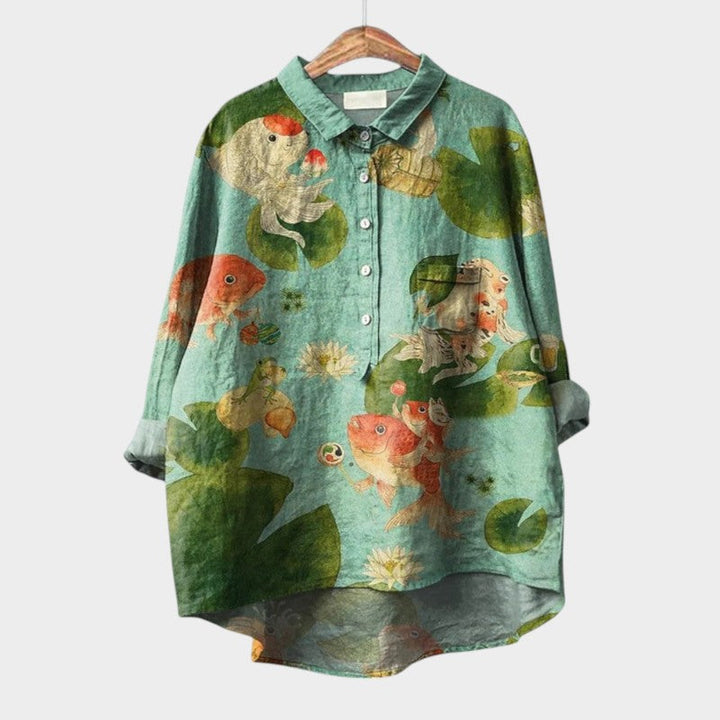 Rosa™ | Elegant Oversized Floral Blouse