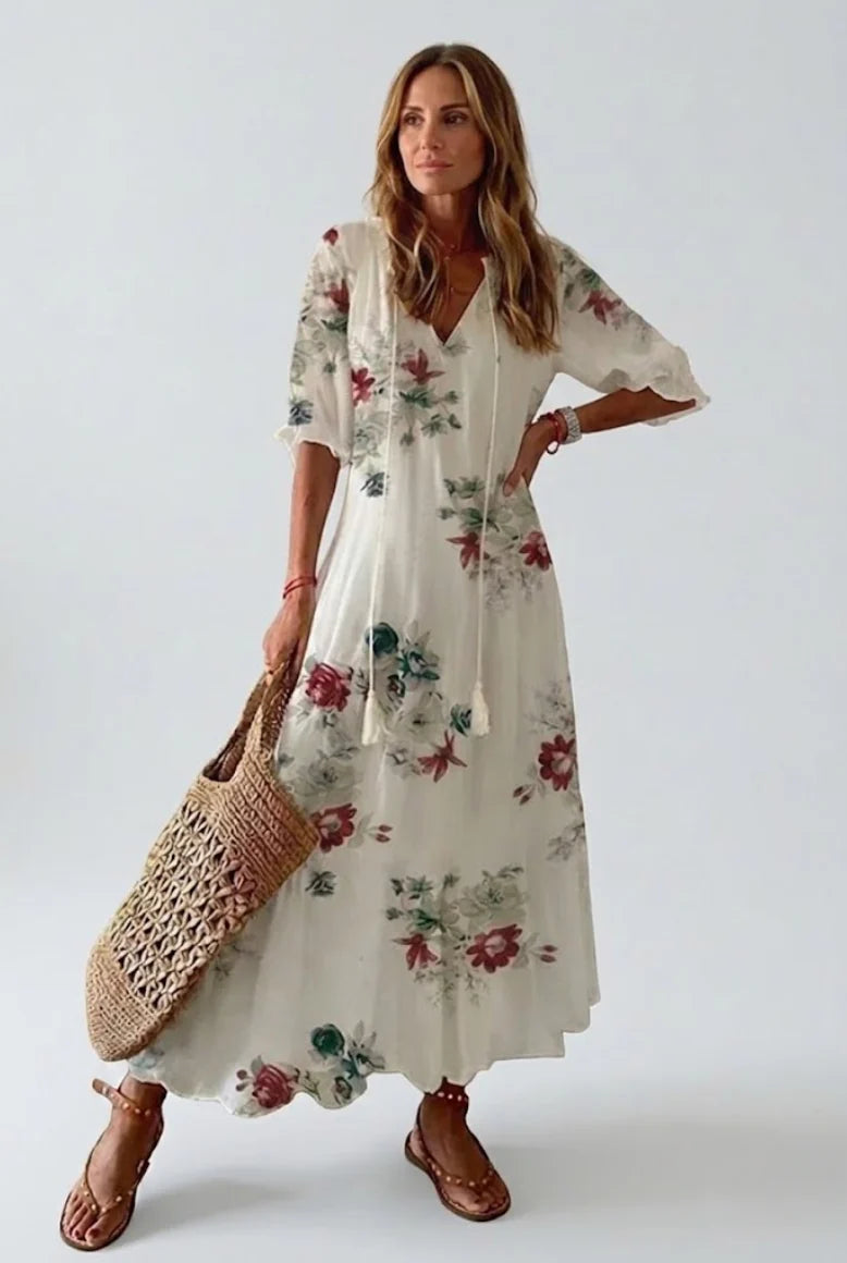 Belvoria™ | Elegant floral maxi dress