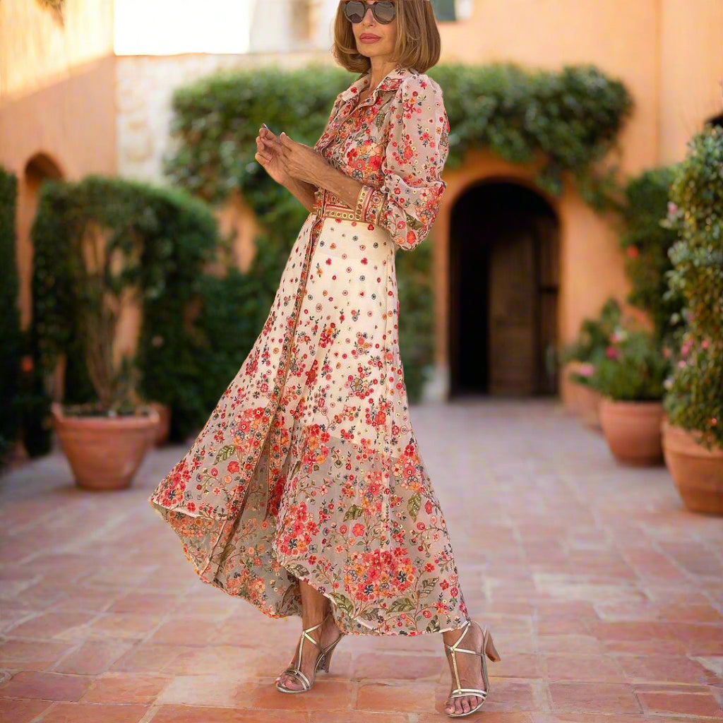 Yustina™ | Elegant Bloom Maxi Dress