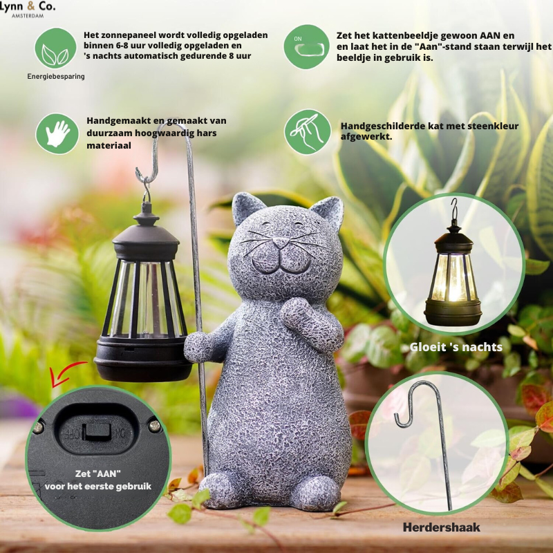 Wandelkat™ - Wandelende Kitty Tuinbeeld
