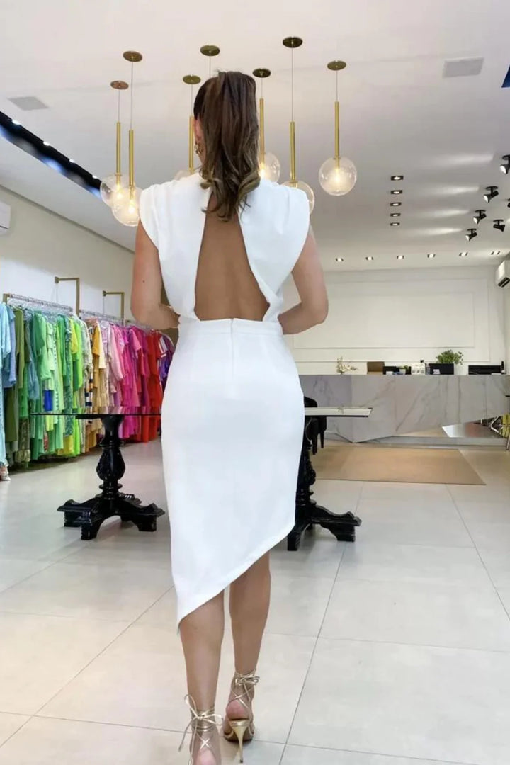 Oryvella™ | Elegant Structured Wrap Dress
