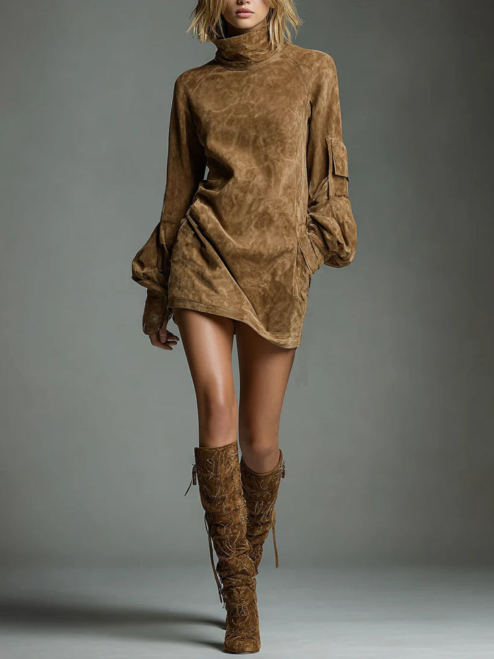 Hannah™ | Oversized Mini Suede Dress