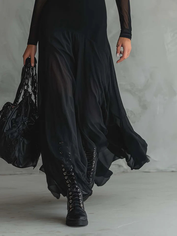 Orlina™ | Sheer Layered Flow Dress