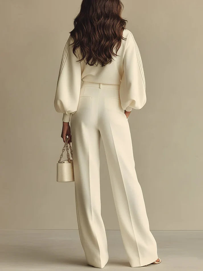 Qelinae™ | Luxury Wide-Leg Pant Set
