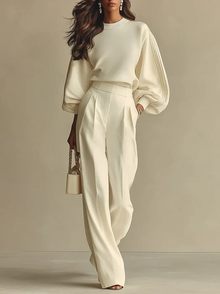 Qelinae™ | Luxury Wide-Leg Pant Set