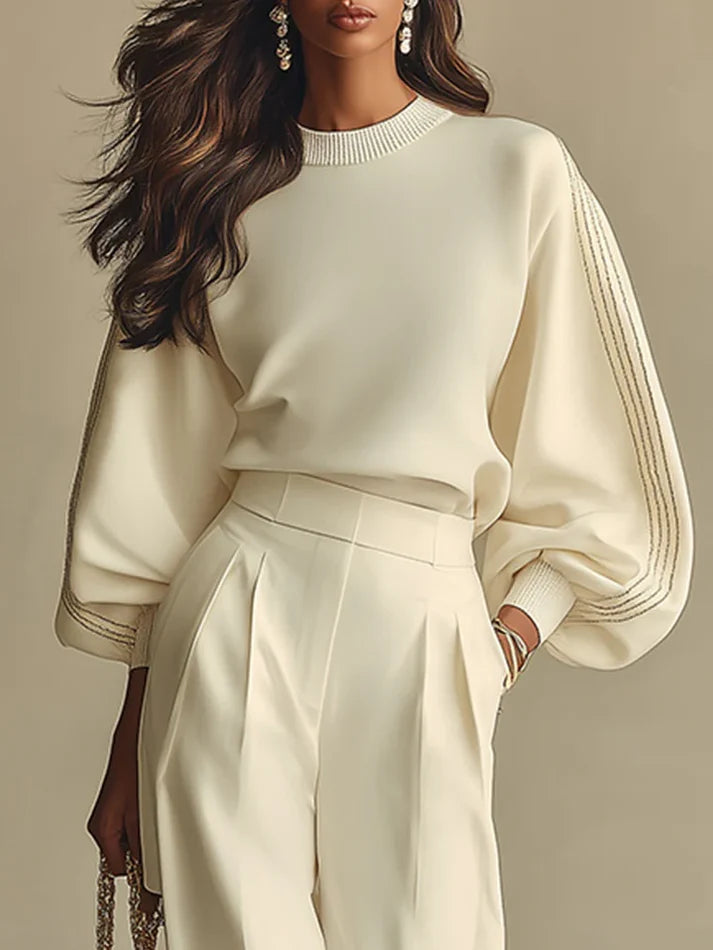 Qelinae™ | Luxury Wide-Leg Pant Set