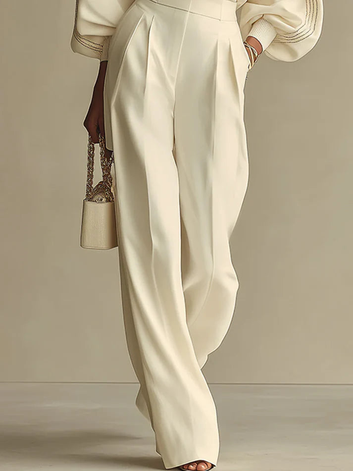 Qelinae™ | Luxury Wide-Leg Pant Set