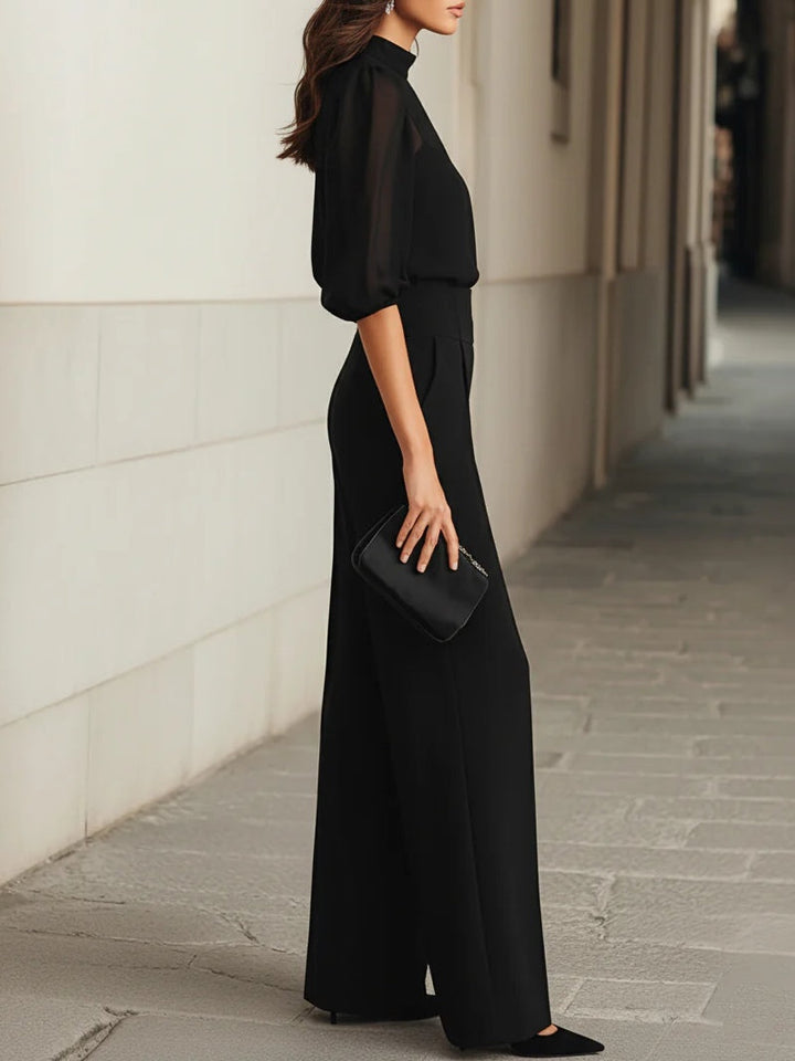 Elodie | Three-piece set consisting of a top and wide-leg pants