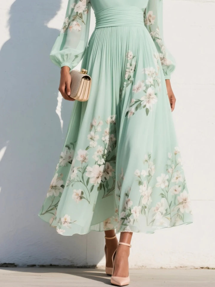 Kelsey™ | Elegant Floral Midi Dress