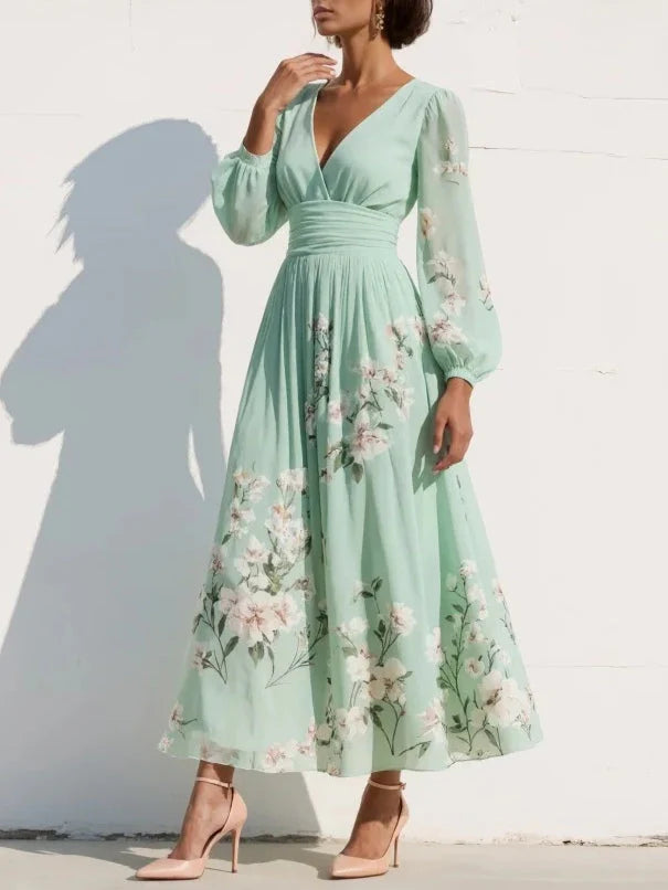 Kelsey™ | Elegant Floral Midi Dress