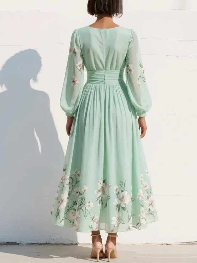Kelsey™ | Elegant Floral Midi Dress