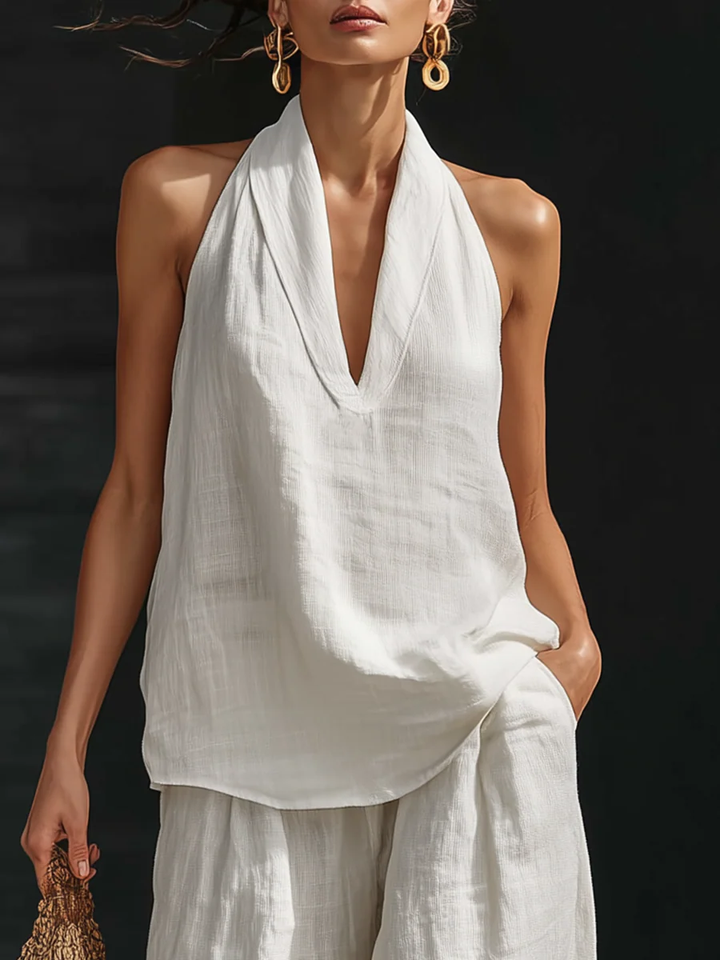Zoë™ Sleeveless Set with Wide-Leg Pants