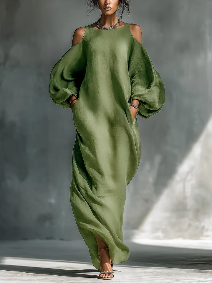 Susana | Flowing Maxi Dress with Bare Shoulders