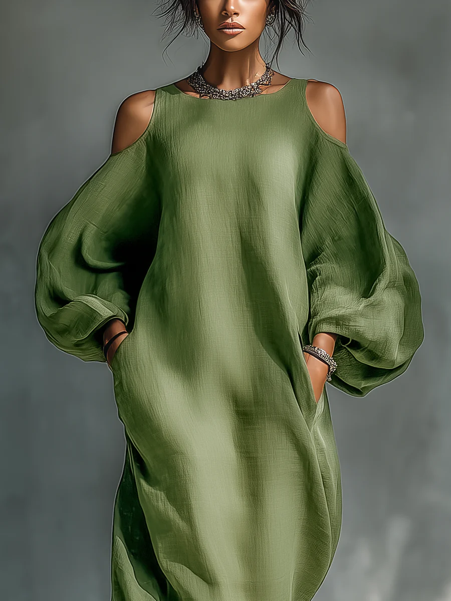 Susana | Flowing Maxi Dress with Bare Shoulders