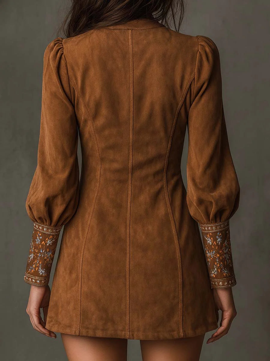 Marisse™ | Embroidered V-neck Dress