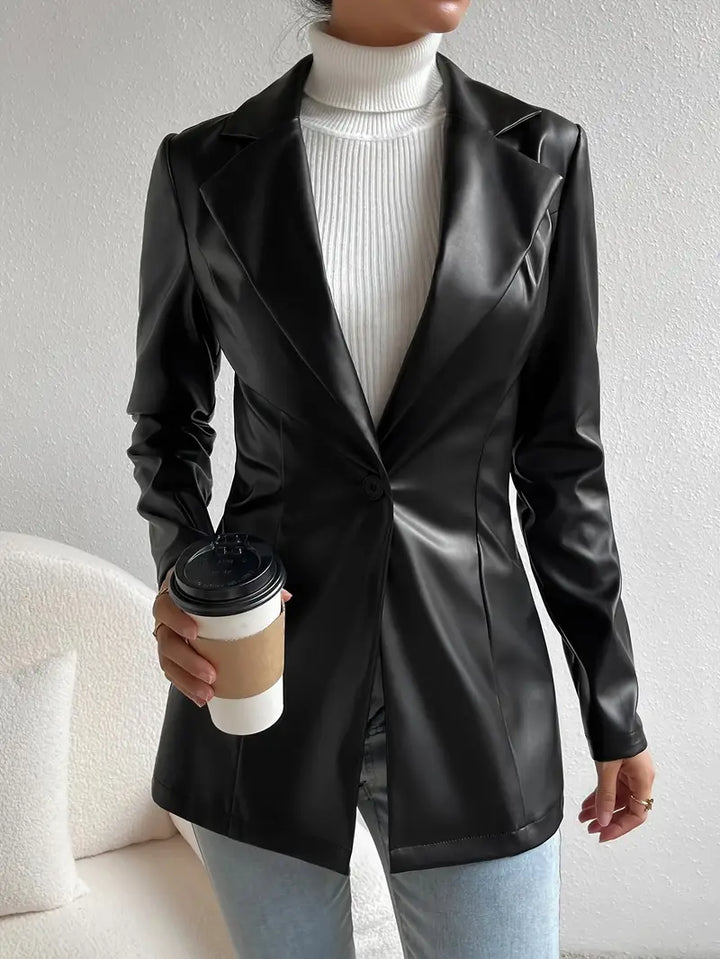 Marenya™ | Elegant Black Long Coat