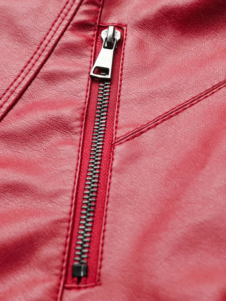 Jorisa™ | Everyday Zippered Leather Jacket