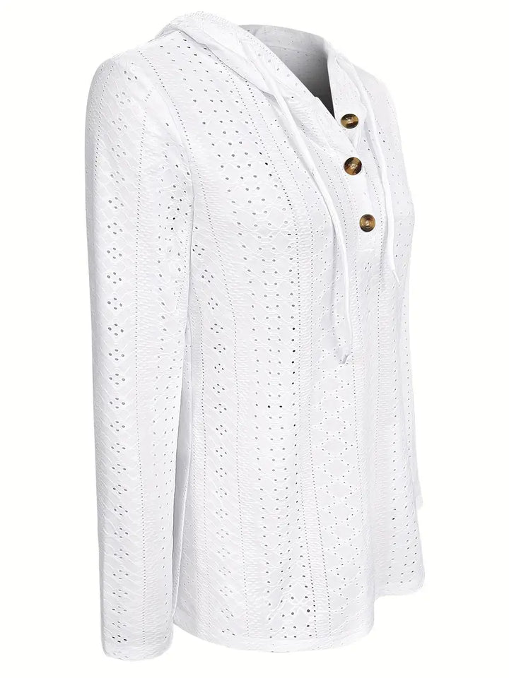 Wendela™ | Button Eyelet Hoodie