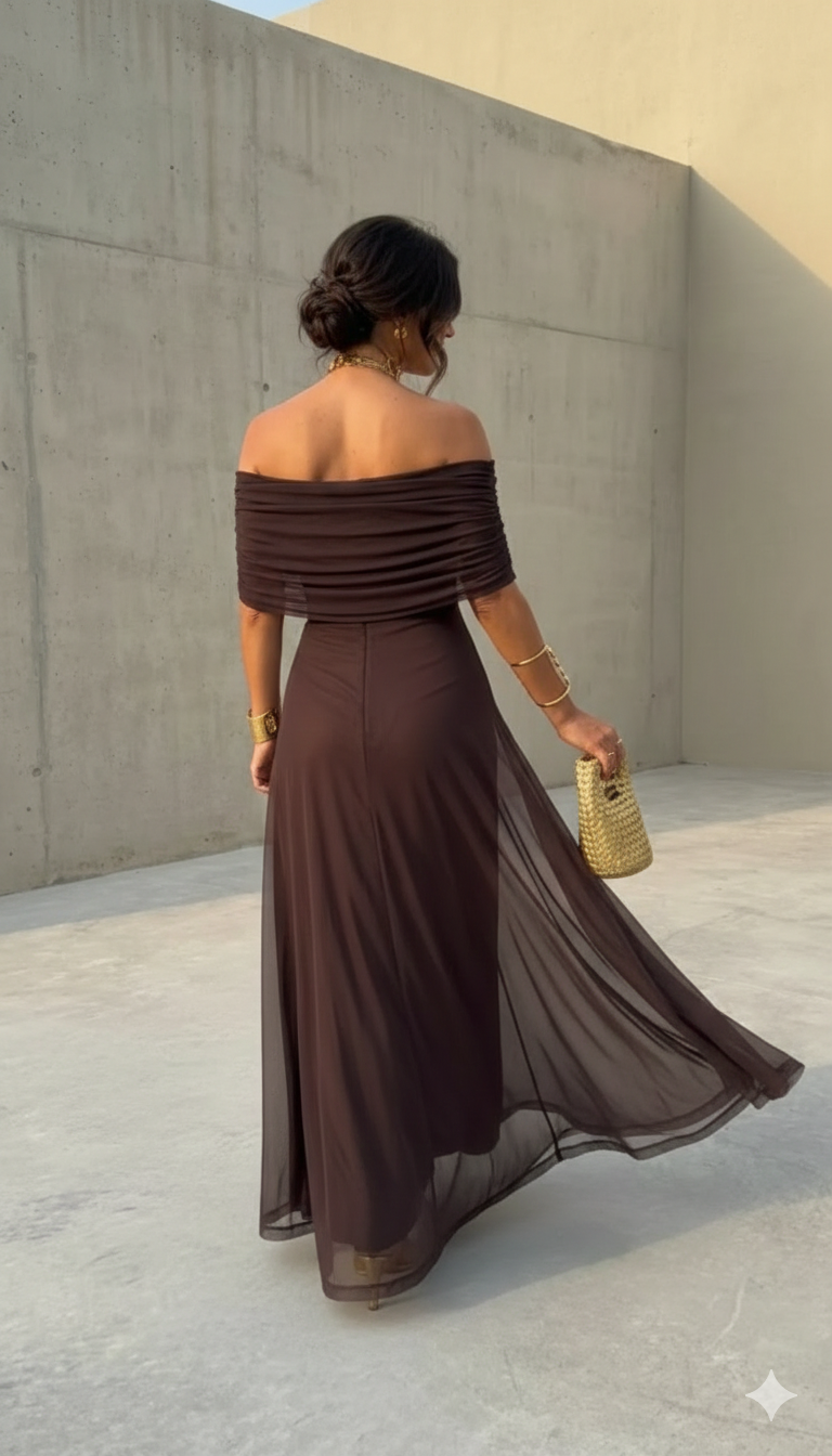 Uma - Long fluid dress with elegant design
