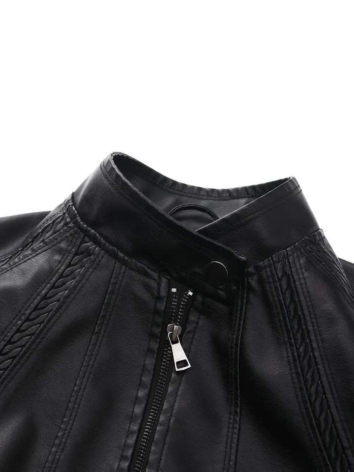 Jorisa™ | Everyday Zippered Leather Jacket