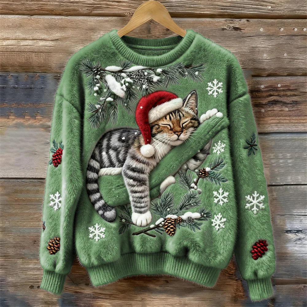 Karissa™ | Cozy Cat-print Sweater