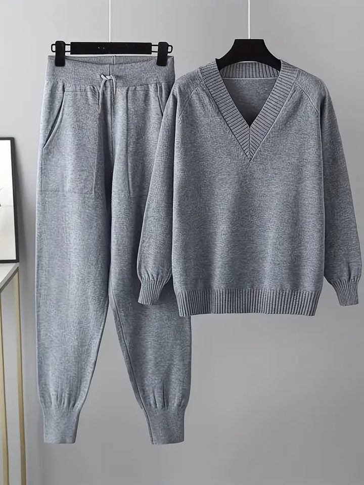 Helisent™ | V-Neck Two-Piece Set