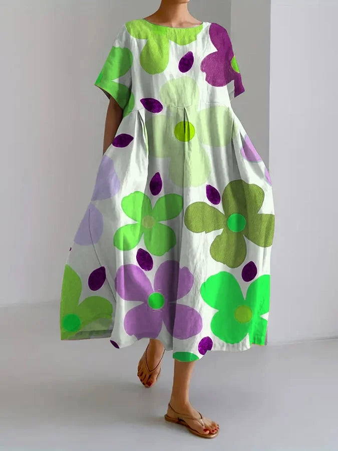Eliana - Colorful and Comfortable Midi Dress