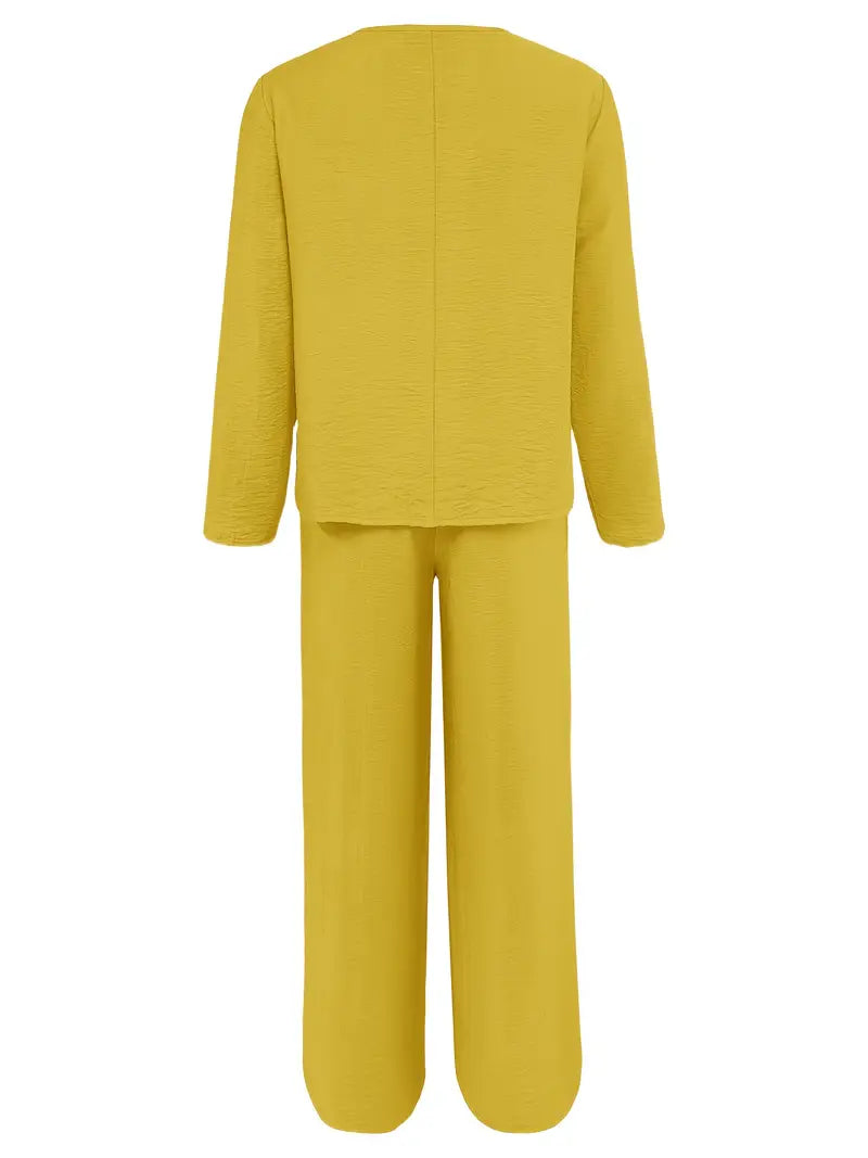 Fidelia™ | Casual Wide-Leg Pantsuit