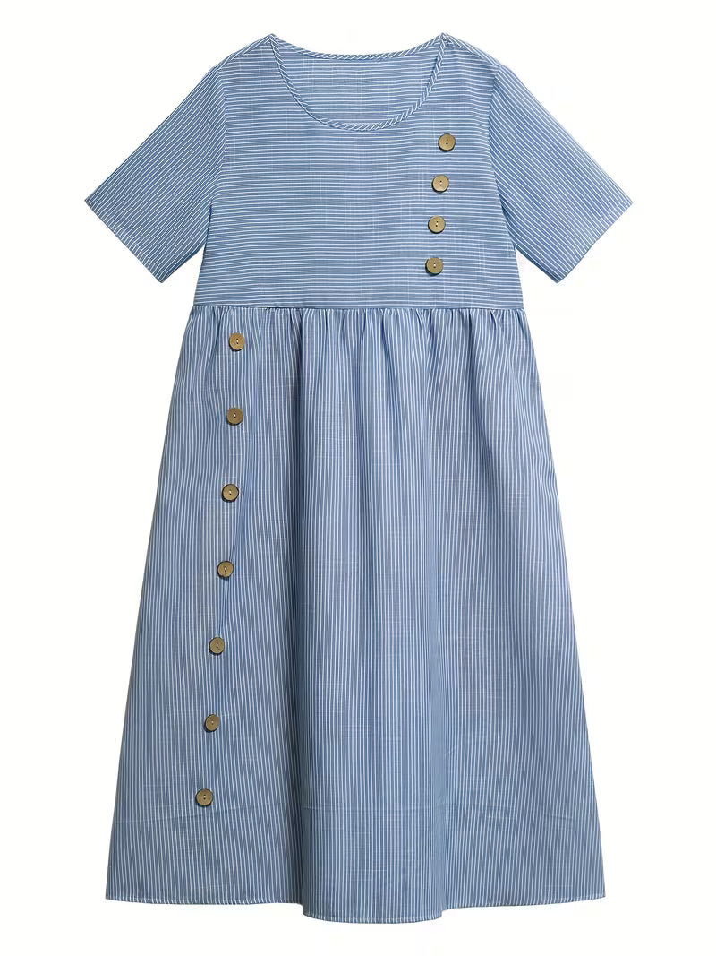 Myrren™ | Round-neck Striped Dress