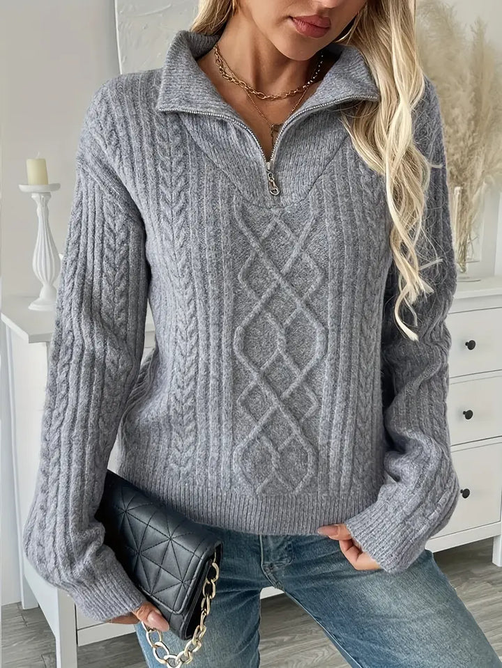Winola™ | Stylish Cable Knit Sweater