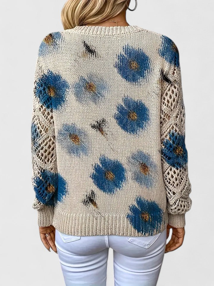 Esabella™ | Elegant Sweater with Floral Design
