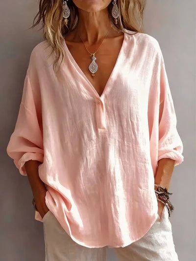 Elowara™ | Loose V-neck Blouse