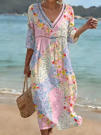 Dorevia™ | Casual Bloom Print Dress