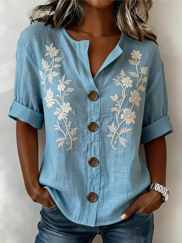 Brinleyra™ | Elegant Button Closured Top